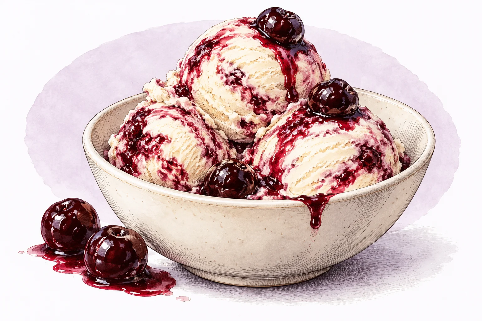 Illustration zum Rezept „Amarena - Sauerkirsch Gelato“