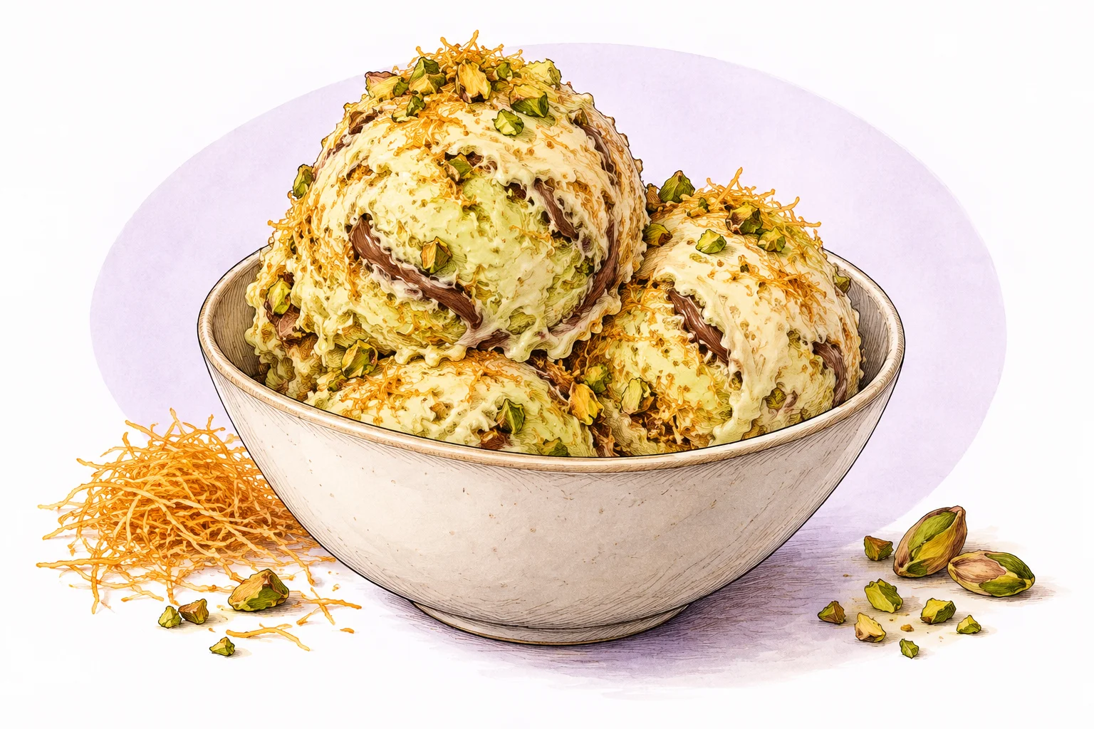 Illustration zum Rezept „Dubai Pistachio Kunafa“