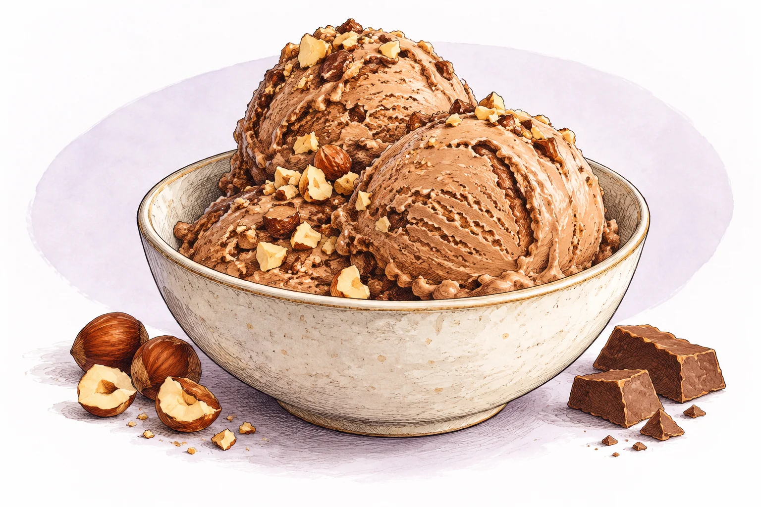 Illustration zum Rezept „Gianduia - Nuss-Nougat Gelato“