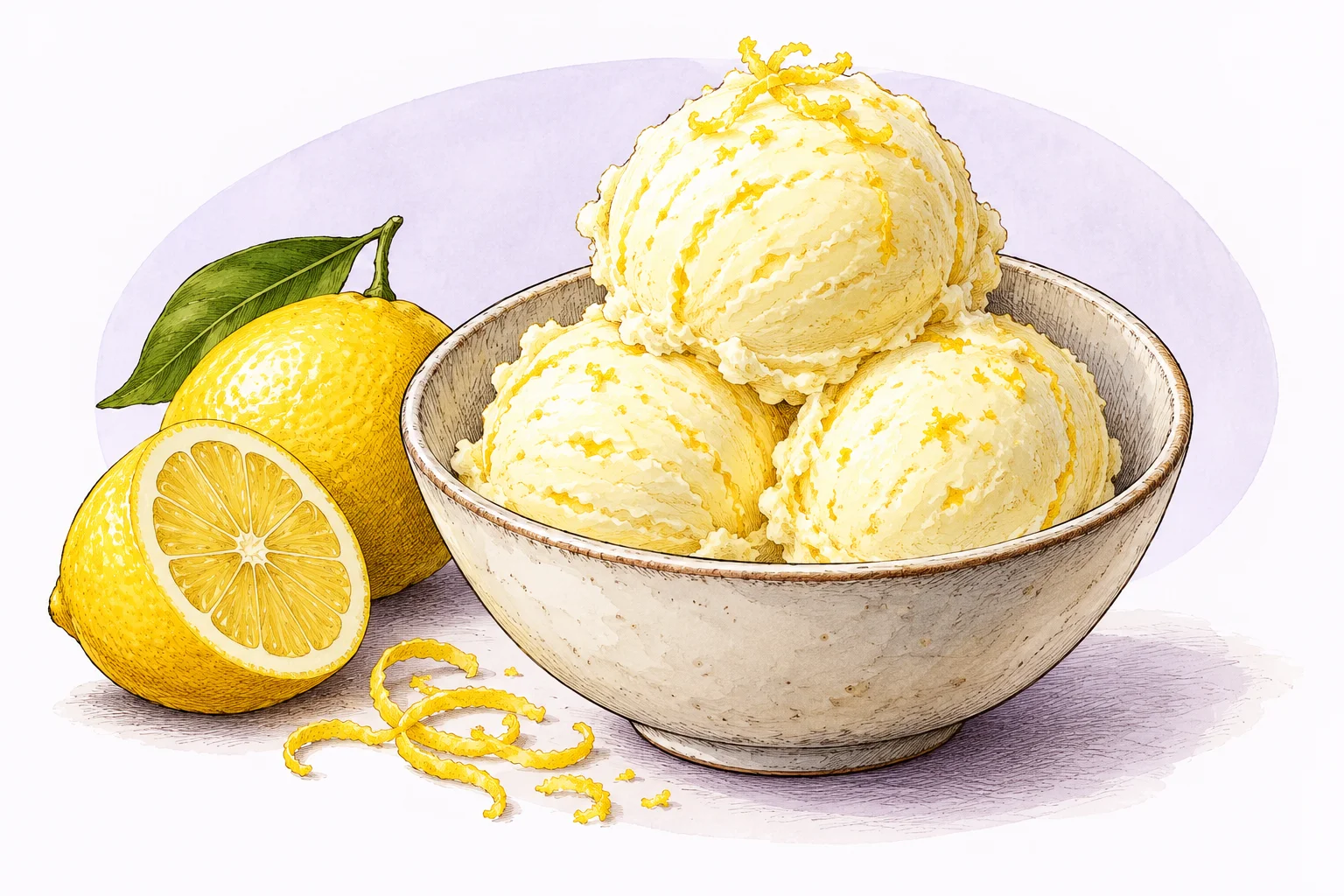 Illustration zum Rezept „Limone - Sizilianisches Zitronen-Gelato“