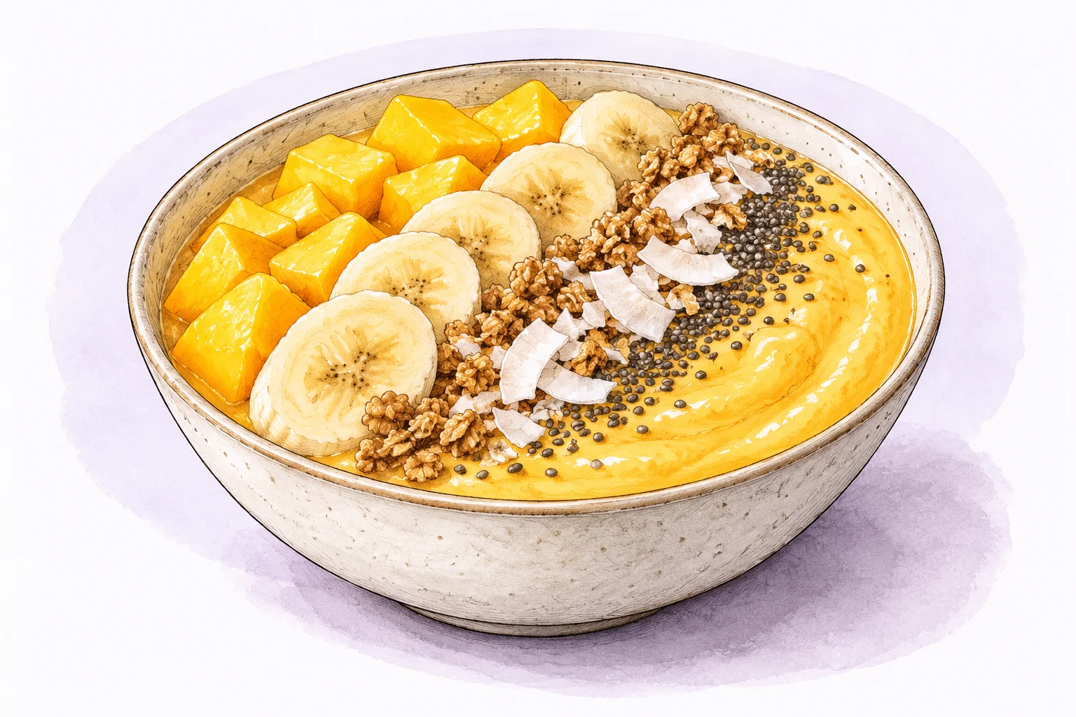 Illustration zum Rezept „Mango Smoothie Bowl“