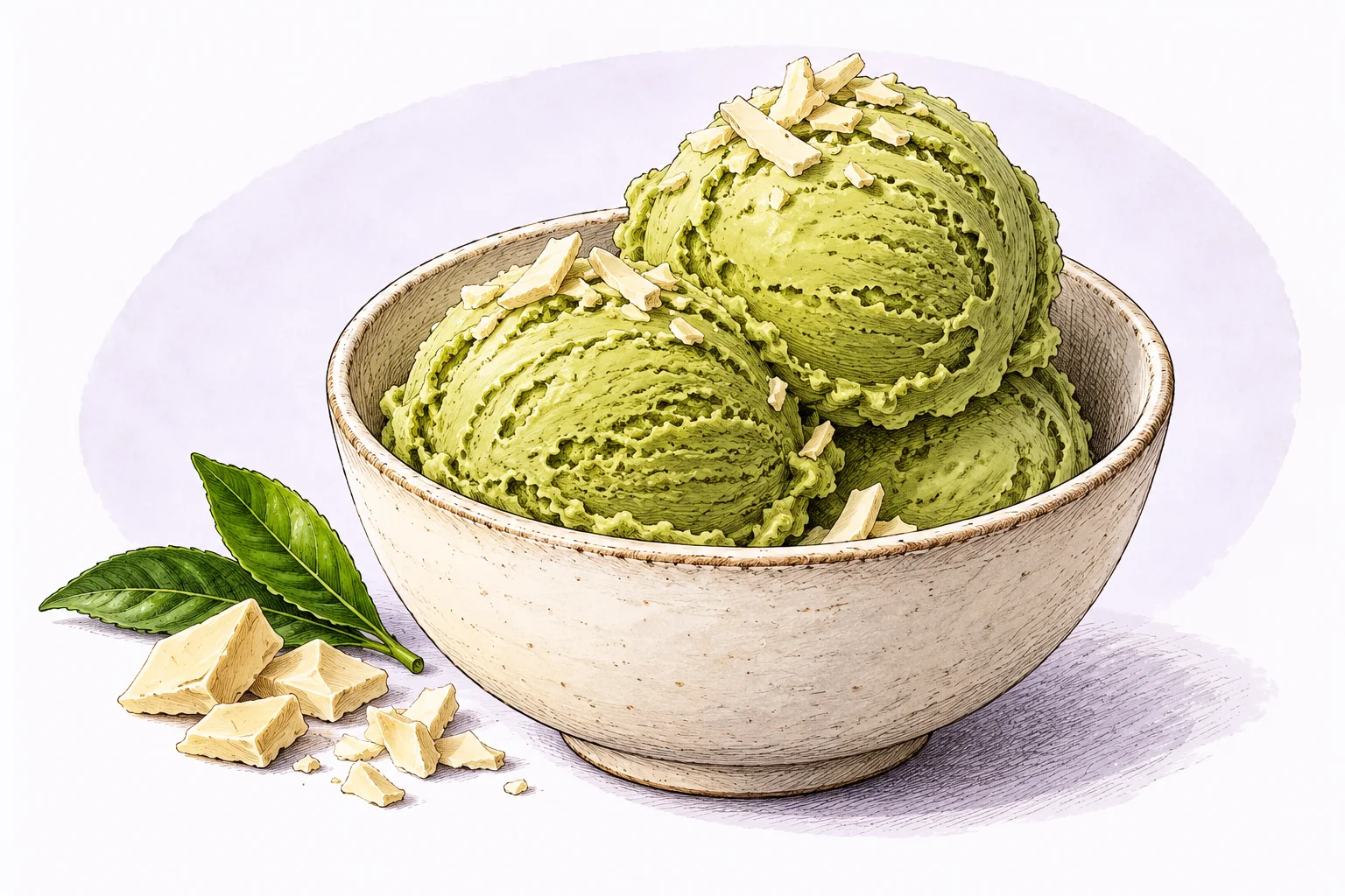 Illustration zum Rezept „Matcha Gelato“