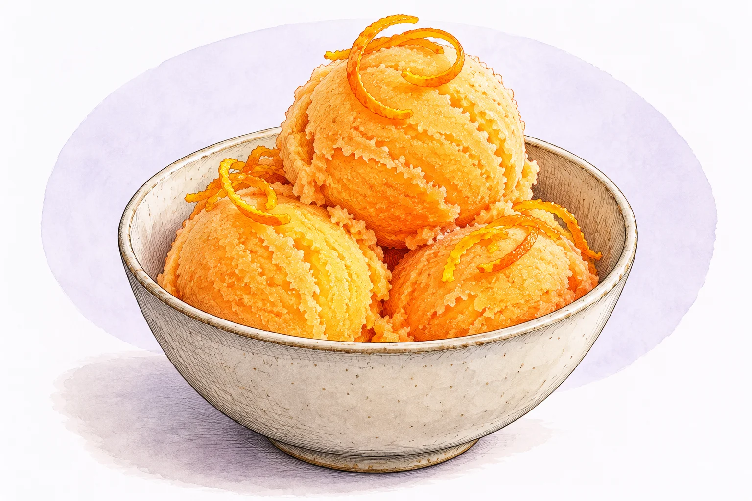 Illustration zum Rezept „Nieve de Naranja“