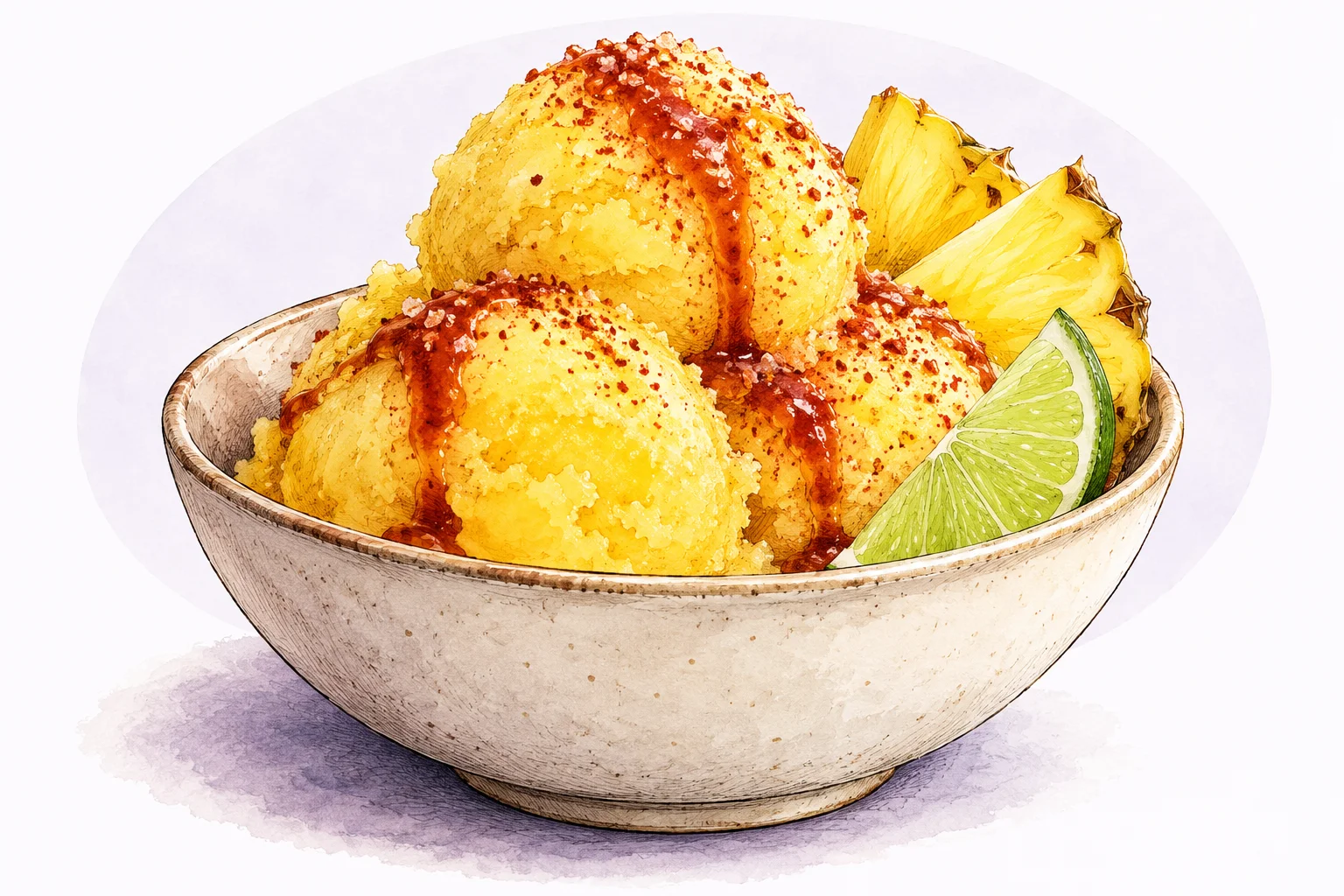 Illustration zum Rezept „Nieve de Piña“