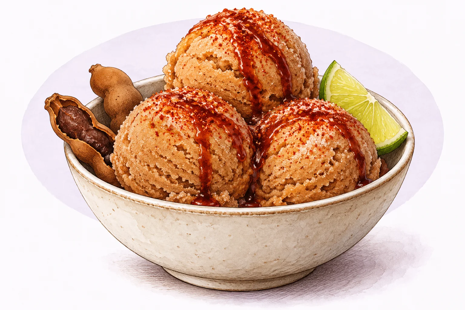 Illustration zum Rezept „Nieve de Tamarindo“