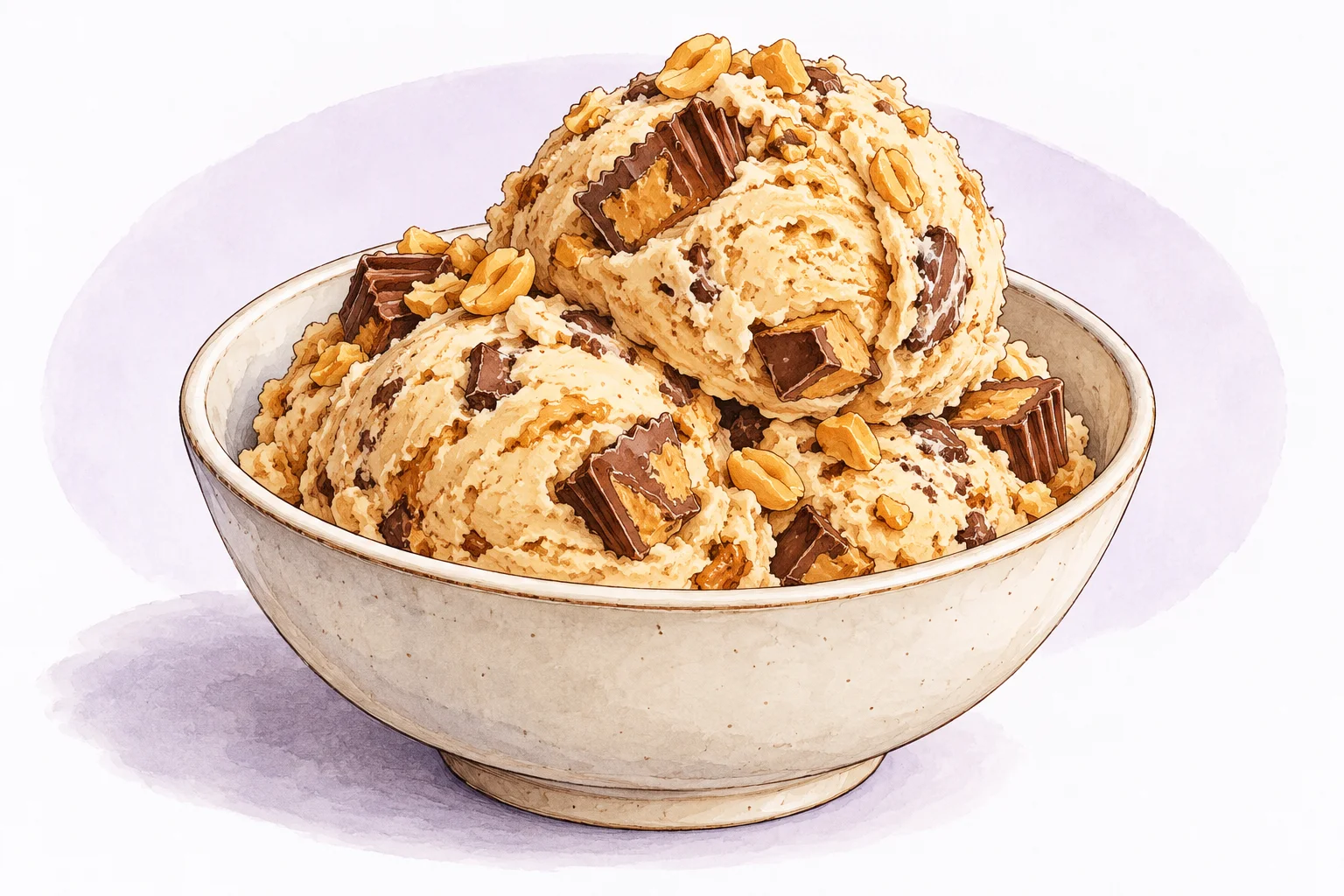 Illustration zum Rezept „Peanut-Butter-Cup-Eis“