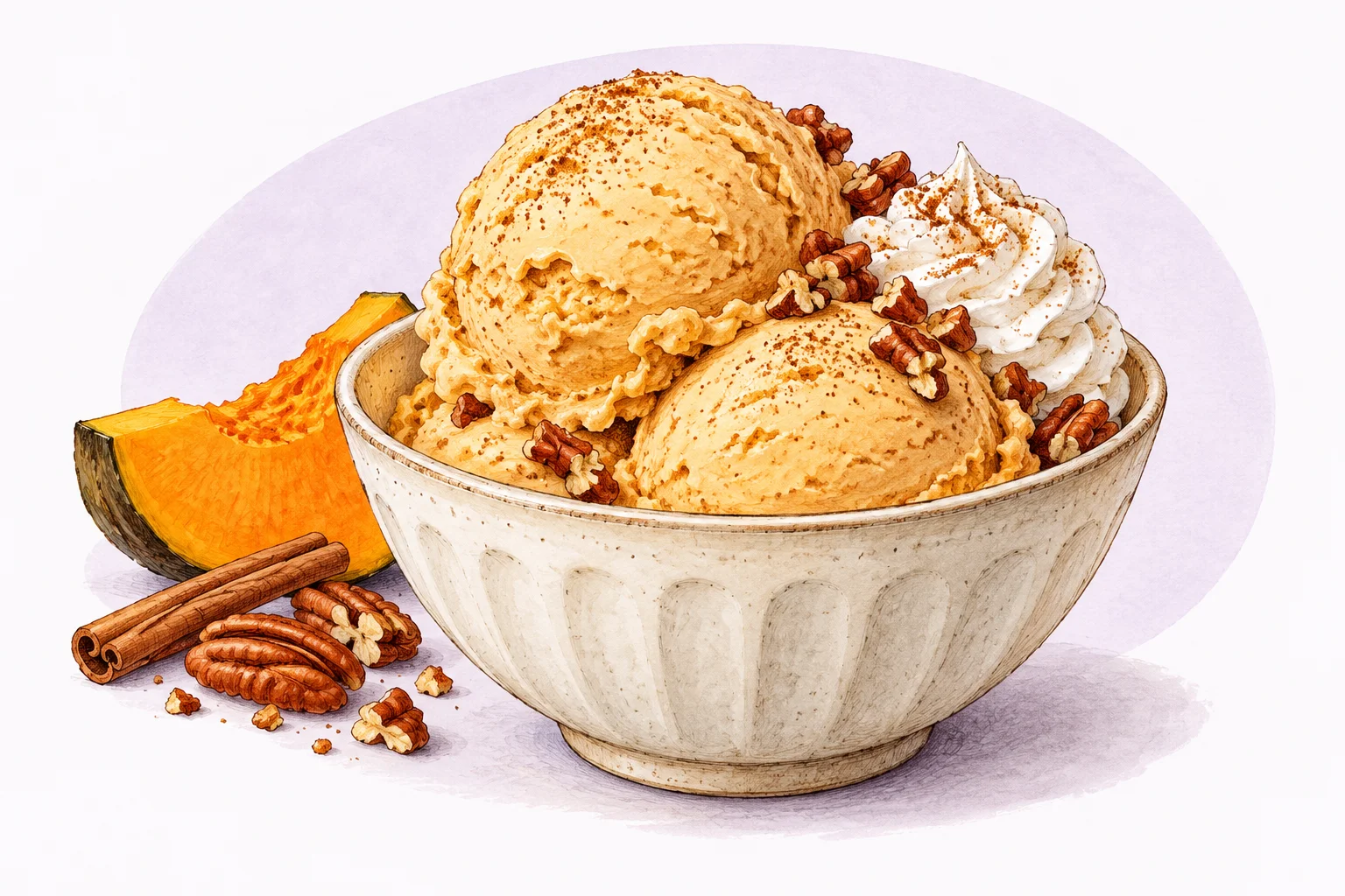 Illustration zum Rezept „Pumpkin Spice Frozen Yogurt“