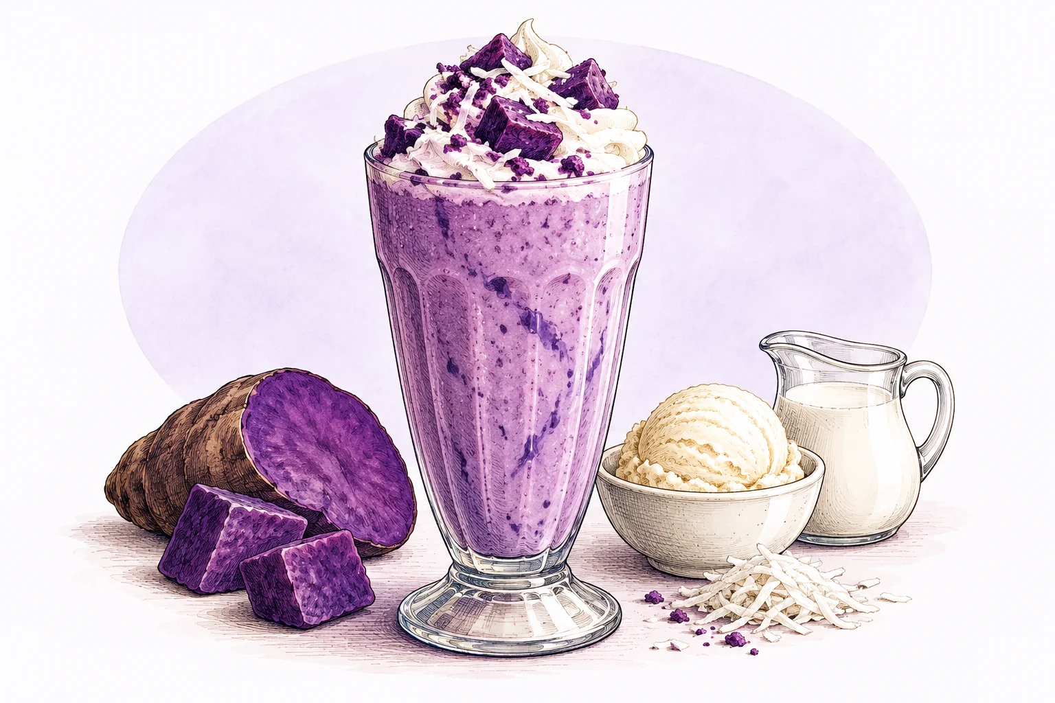 Illustration zum Rezept „Ube Purple Yam Shake“