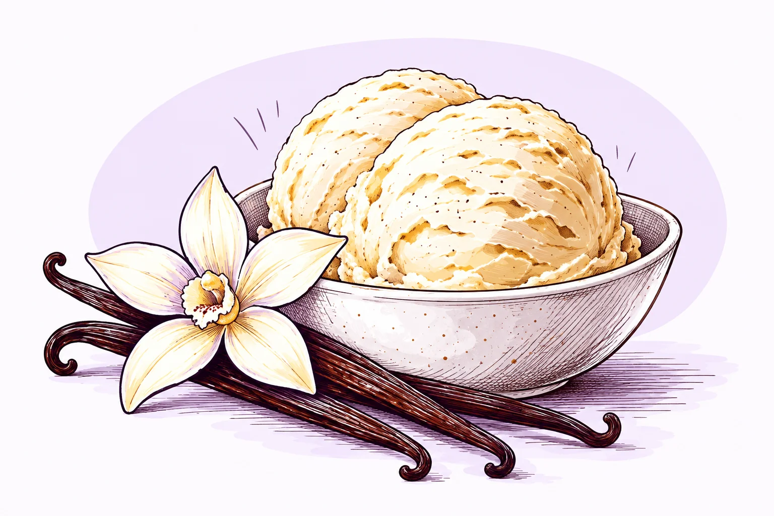 Illustration zum Rezept „Cremiges Vanille-Eis“